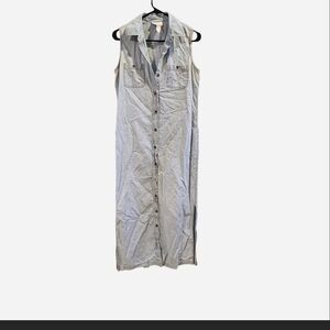 Jones New York Sport Light Blue Denim Shirt Dress